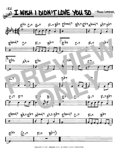 I Wish I Didn't Love You So von Frank Loesser (Download) 