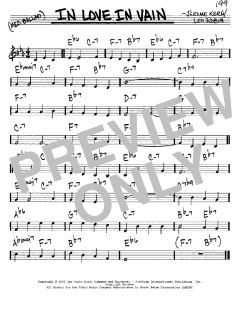 In Love In Vain von Jerome Kern (Download) 