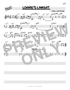 Lonnie's Lament [Reharmonized version] von John Coltrane (Download) 