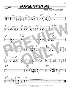 Maybe This Time von Fred Ebb (Download) 
