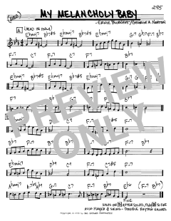 My Melancholy Baby von Ernie Burnett (Download) 