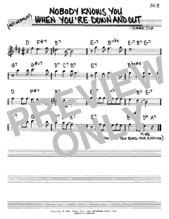 Nobody Knows You When You're Down And Out von Jimmie Cox (Download) 