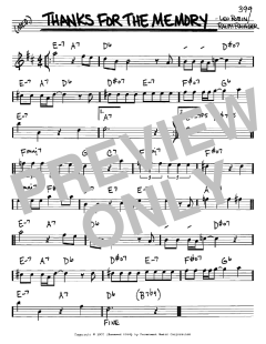 Thanks For The Memory von Ralph Rainger (Download) 