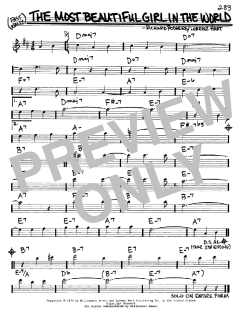 The Most Beautiful Girl In The World von Richard Rodgers (Download) 