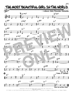 The Most Beautiful Girl In The World [Reharmonized version] von Richard Rodgers (Download) 