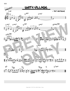 Unity Village [Reharmonized version] von Pat Metheny (Download) 