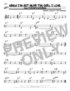 When I'm Not Near The Girl I Love von Burton Lane (Download) 