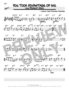 You Took Advantage Of Me von Richard Rodgers (Download) 