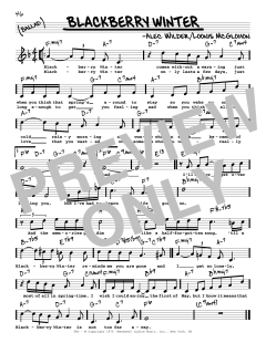 Blackberry Winter von Alec Wilder (Download) 