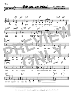 For All We Know von Sam M. Lewis (Download) 