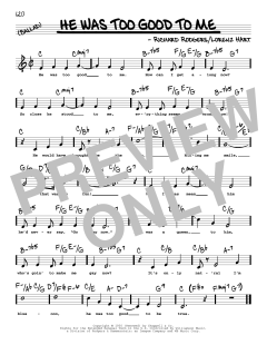 He Was Too Good To Me von Richard Rodgers (Download) 