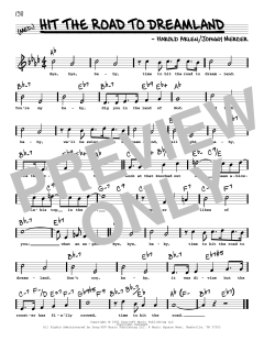 Hit The Road To Dreamland von Harold Arlen (Download) 