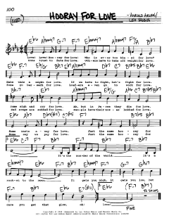 Hooray For Love von Harold Arlen (Download) 