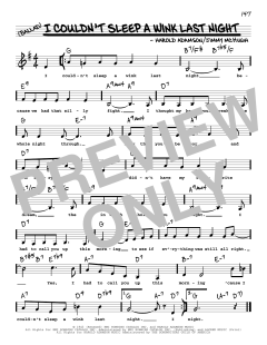 I Couldn't Sleep A Wink Last Night von Jimmy McHugh (Download) 