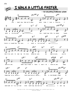 I Walk A Little Faster von Cy Coleman (Download) 