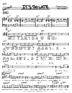It's Too Late von Carole King (Download) 