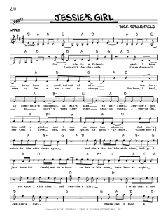 Jessie's Girl von Rick Springfield (Download) 