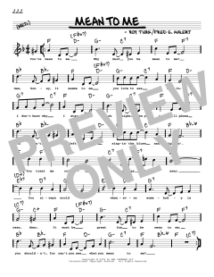 Mean To Me von Fred E. Ahlert (Download) 