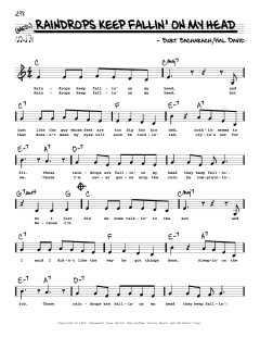 Raindrops Keep Fallin' On My Head von Hal David (Download) 