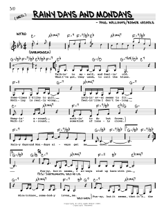 Rainy Days And Mondays von The Carpenters (Download) 