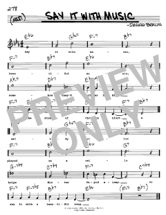 Say It With Music von Irving Berlin (Download) 