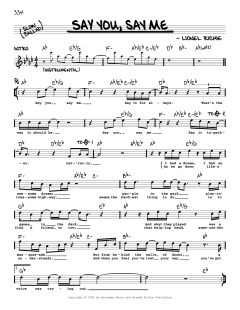 Say You, Say Me von Lionel Richie (Download) 