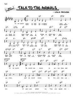 Talk To The Animals von Leslie Bricusse (Download) 