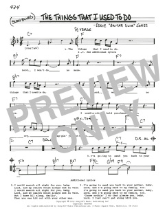 The Things That I Used To Do (Download) 