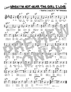 When I'm Not Near The Girl I Love von Burton Lane (Download) 