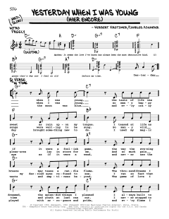 Yesterday, When I Was Young von Roy Clark (Download) 