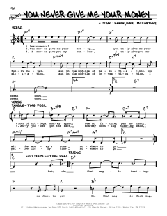 You Never Give Me Your Money [Jazz version] von The Beatles (Download) 