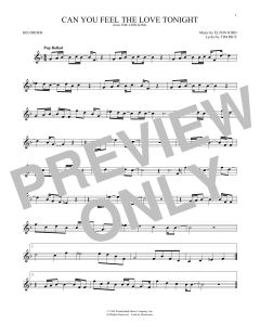 Can You Feel The Love Tonight von Elton John (Download) 