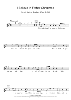 I Believe In Father Christmas von Greg Lake (Download) 