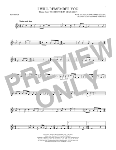 I Will Remember You von Sarah McLachlan (Download) 