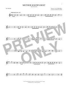 Mother Knows Best von Alan Menken (Download) 