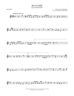 So Close von Alan Menken (Download) 