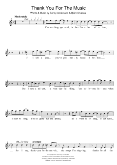 Thank You For The Music von ABBA (Download) 