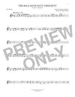 The Ballad Of Davy Crockett von Fess Parker (Download) 