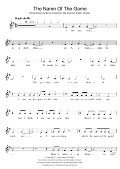 The Name Of The Game von ABBA (Download) 