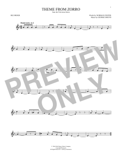 Theme From Zorro von George Bruns (Download) 