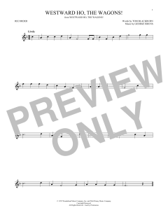 Westward Ho, The Wagons! von George Bruns (Download) 