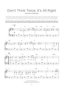 Don't Think Twice, It's All Right von Bob Dylan (Download) 