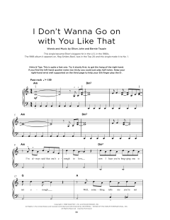 I Don't Wanna Go On With You Like That von Elton John (Download) 