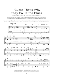 I Guess That's Why They Call It The Blues von Elton John (Download) 