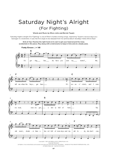 Saturday Night's Alright von Elton John (Download) 