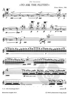 To ask the flutist von Klaus Huber (Download) 