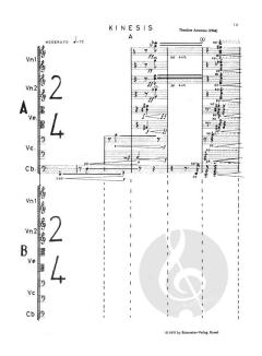 Kinesis ABCD für 2 Streichergruppen op. 31 (1966) von Theodore Antoniou (Download) 