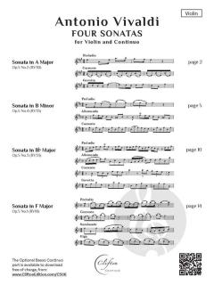 4 Sonatas op. 5 von Antonio Vivaldi 