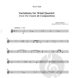 Variations for Woodwind Quartet von Anton Reicha 