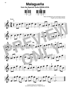 Malagueña von Ernesto Lecuona Casado (Download) 